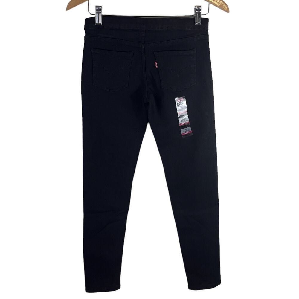 NWT Levis Jeggings Jeans Girls 14 Stretch Pull On Black Casual School Classic - Picture 3 of 9